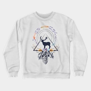 Deer Boho Abstract 2 Crewneck Sweatshirt